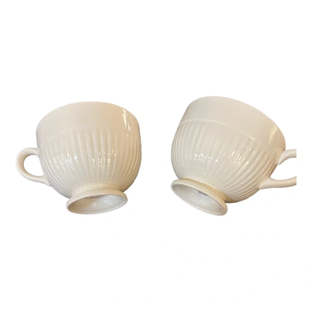 Wedgwood Edme Footed Coffee Tea Cups Fine China set of Two